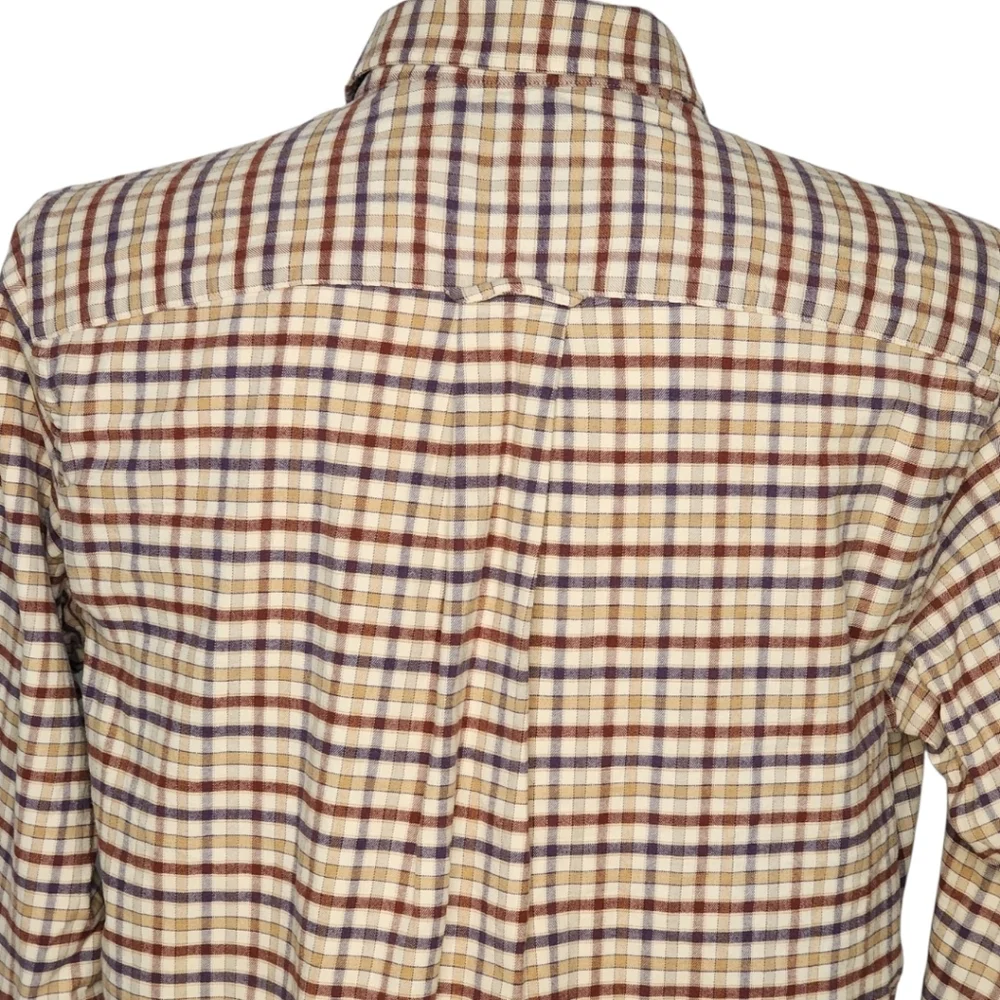 Orvis Men’s Plaid Flannel Shirt Large Cotton Wool Blend Winter Layering - Picture 4 of 9